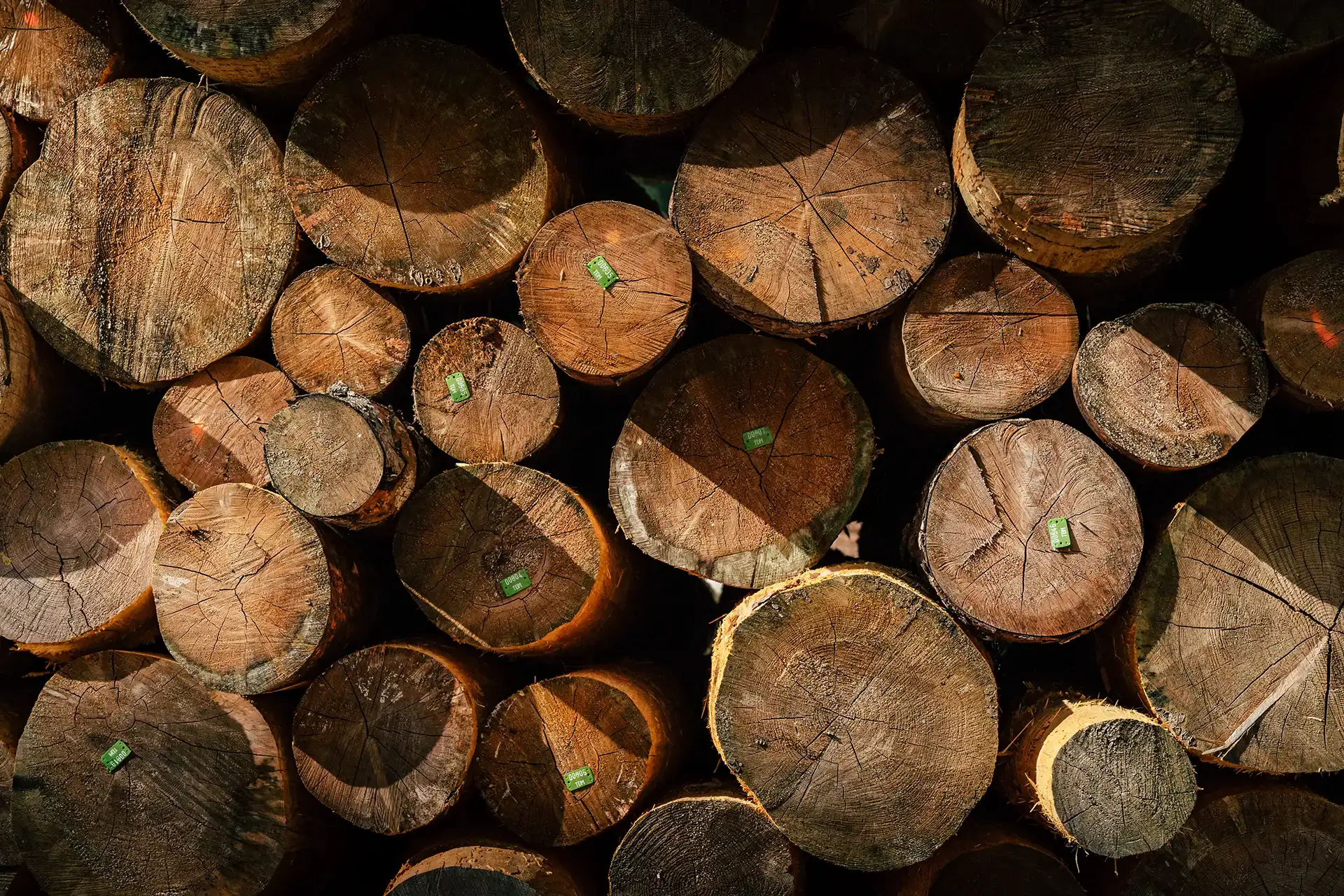 Grumes empilées en stockage